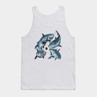 Mako Sharks Hand Drawn Tank Top